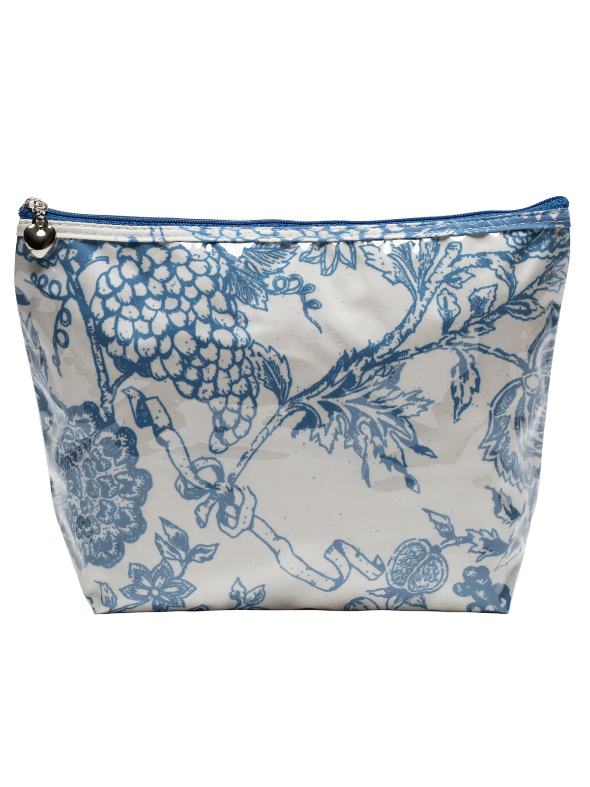 Cosmetic Bag (Medium), Floral Denim - Image 4