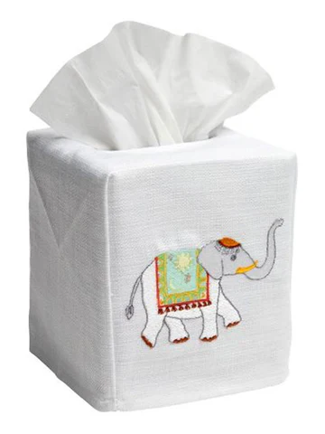 Tissue Box Cover, Embroidered Animals - Image 6